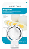 KitchenCraft Egg Slicer, Multifunctional Egg Cutter, Plastic with Stainless Steel Wire, 12 x 9 x 4 cm, White
