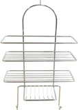 Supahome 2 Tier & Hanging Bath Shower Caddy Over Screen Door Hanging Basket Storage Organizer Chrome Plated