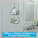 Over Shower Caddy Grey 2 Tier Hanging Screen Caddy Basket Storage Bathroom Rack
