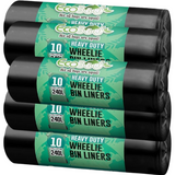Heavy Duty Wheelie Bin Liners Strong 240L Refuse Sacks Rubbish Bag Black