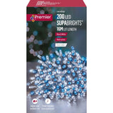 Premier 200 LED Multi-Action SupaBright Christmas Tree Lights with 8 Hour Timer