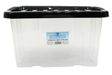 TML Clear Plastic Storage Boxes With Lids Home Office Stackable Containers Box