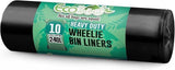 Heavy Duty Wheelie Bin Liners Strong 240L Refuse Sacks Rubbish Bag Black