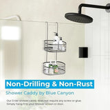 Over Shower Caddy Grey 2 Tier Hanging Screen Caddy Basket Storage Bathroom Rack