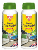 2 x Zero In Home Flea Powder Killer Treatment for Carpets STV International 300g