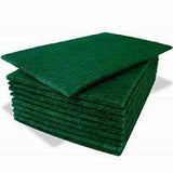 Green Scouring Pads Heavy Duty Cleaning Scrubbing Pads Scourers 15x10cm