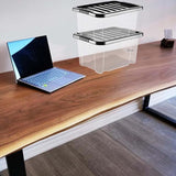 TML Clear Plastic Storage Boxes With Lids Home Office Stackable Containers Box
