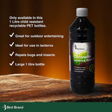 Bird Brand Citronella Lamp Oil 1L Fuel for Modern Traditional Oil Lamps Torches