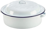 Enamel Roasting Non Stick Baking Roaster Oven Dish Pan With Lid Tin Tray Falcon