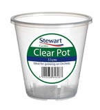 Stewart Clear Orchid Plants Pots Plastic Garden Flowers Planter 11cm / 13cm