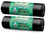 Heavy Duty Wheelie Bin Liners Strong 240L Refuse Sacks Rubbish Bag Black