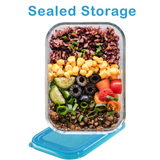 Food Storage Container With Lid Airtight Rectangle Strong Non-Leak Reusable