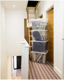 Wham Crystal Plastic Storage Boxes with Lid Large Size, Strong - Made in the UK (Clear)