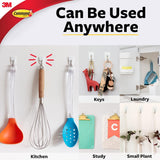 Command Kitchen Utensil Hooks with Command Adhesive Strips - Small, White