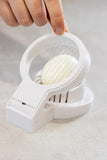 KitchenCraft Egg Slicer, Multifunctional Egg Cutter, Plastic with Stainless Steel Wire, 12 x 9 x 4 cm, White