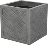 Sankey Lazio 32cm Square Planter Pewter