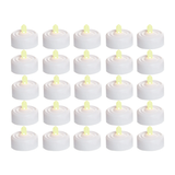 Premier Realistic and Bright White Flickering Flameless LED Tea Light Candles For Halloween, Weddings, Festivals, Decoration, and Christmas etc