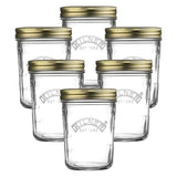 Kilner Canning Glass Jars 6pc Wide Mouth Containers Preserve Jars 350ml