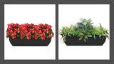 Winchester Bellpot Trough Plastic Plant Pot Long  Planter Outdoor Garden Window Herb Flower Box Garden Ebony  Suitable For External Use Home Greenhouses Patios Balconies Ideal Present 46cm - 60cm