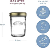 Kilner Canning Glass Jars 6pc Wide Mouth Containers Preserve Jars 350ml