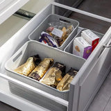 Nestable Rattan Basket 7L Storage Plastic Wicker Tray Vintage With Handles