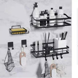 3-Pack Corner Shower Caddy - No Drill, Rustproof Stainless Steel, Black Organiser Racks