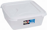Wham Clear Square Rectangular Food Storage Container Boxes With Lid 2L - 15L