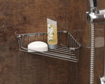 SupaHome Chrome Bathroom Shower Corner Soap Caddy Dish Tray Holder