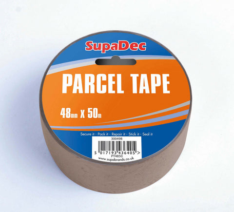 Brown Packing Tape (48mm x 50m) - Durable Parcel Sealing Tape for Packing Boxes, Secure Packaging for Moving Hous