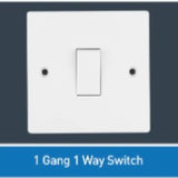 Single Or Double Light Switch 1-3 Gang 2 Way Wall On/Off Switch Polished Chrome