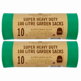 Heavy Duty Green Bin Bags Roll For Garden Waste Sacks Rubbish Grass Refuse 100L