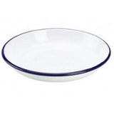 Falcon Traditional Genuine Enamel Rice / Pasta Deep Plate White 18cm - 24cm