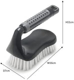 Addis ComfiGrip Floor Scrub Brush with Iron Handle | Heavy Duty Cleaning Brush | Stiff Bristles for Tiles, Bathroom & Outdoor Use