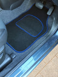 4PCS Universal PVC Backed Velour Car Carpet & Rubber Mat Extreme Set - Non Slip Mats