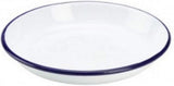 Falcon Traditional Genuine Enamel Rice / Pasta Deep Plate White 18cm - 24cm