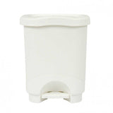 Tontarelli White Pedal Bin 8L Foot Pedal Dustbin | Trash Can/Garbage Waste Bin | Rubbish with Lids Used for Home Office, Hospitals Garbage management, Bathroom or Outdoor
