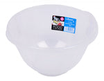 Wham Clear Plastic Mixing Bowl with Non Slip Teal Base, Handle and Pour Spout, Meal Prep, Baking, Cooking 2L - 7L