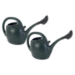 Ward 5L Watering Can Smooth Flow Ergonomic Handle with Rose Head Dark Green Water for Gardening