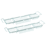SupaHome Extandable Chrome Over Plated Bath Rack Shower Tray Tub Caddy 3 Compartment Shelf Modern