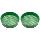 Round Potting Sieve 16.5cm – Garden Soil Sifter for Compost, Sand & Potting Mix, Durable Gardening Mesh Sieve for Planting and Seed Preparation - Green