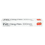 Catering Cling Film - Kitchen Cling Film Food Wrap Rolls Plastic Film | Catering Cling Film 300mm| Clear PVC Kitchen Film Poly Wrap for All Food Wrapping, Commercial Use