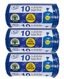Tidyz Extra Thick Blue Rubble Sacks Builders Rubbish Waste Heavy Duty Strong Bags High Strength - Roll 10
