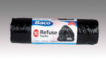 Baco DRAW Tie Sacks 90L Heavy Duty Black-10 Bags per pack Thick Strong Reliable