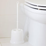 Addis Toilet Brush & Holder Bathroom WC Set Cleaning Brush Open Holder White