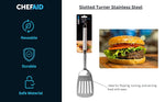 Chef Aid Slotted Turner Stainless Steel Spatula Flipper Kitchen Cooking Utensil