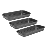 Prochef Small Oven Tray Non-Stick - Roasting Dish for Meat, Vegetables and Ideal for Baked Goods, Robust and Essential |25 x 15c