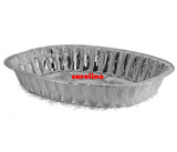 Caroline Oval Disposable Aluminium Foil Roasting Tray 224oz for Baking, Roasting, Broiling, Cooking, Food Storage & Party Use -  Ideal for BBQs, Catering, and Meal Prep