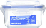 LocknLock Clear Rectangular Plastic Food Storage Container Cereal Dispenser with Flip Top Lid – Clear/Blue – Airtight 180ml to 3.4L