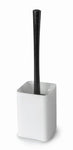 Blue Canyon Bathroom Plastic Spectrum Toilet Brush and Holder - White