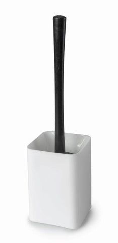 Blue Canyon Bathroom Plastic Spectrum Toilet Brush and Holder - White